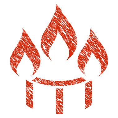 Brülör memesi yangın simgesi Grunge filigran