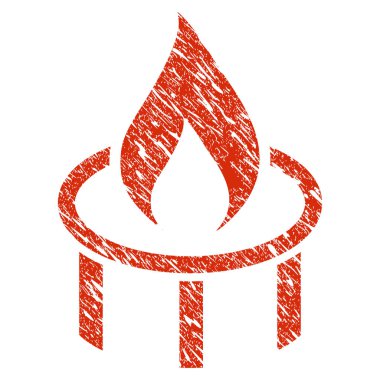 Brülör memesi alev simgesi Grunge filigran