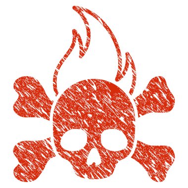 Ölüm ateş simgesi Grunge filigran