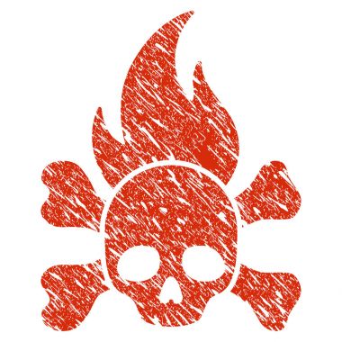 Ölüm ateş simgesi Grunge filigran
