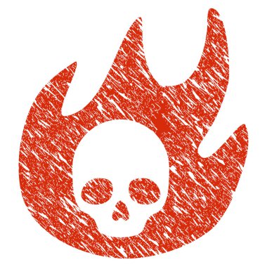 Cehennem ateşi simgesi Grunge filigran