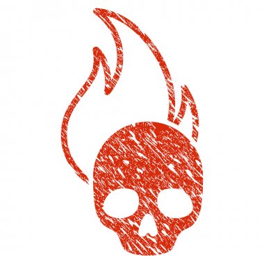 Cehennem ateşi simgesi Grunge filigran