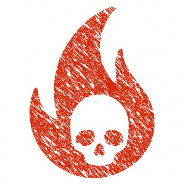 Cehennem ateşi simgesi Grunge filigran