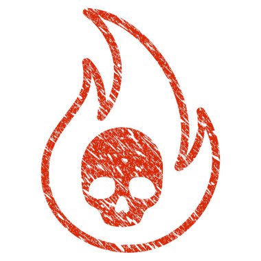 Cehennem ateşi simgesi Grunge filigran