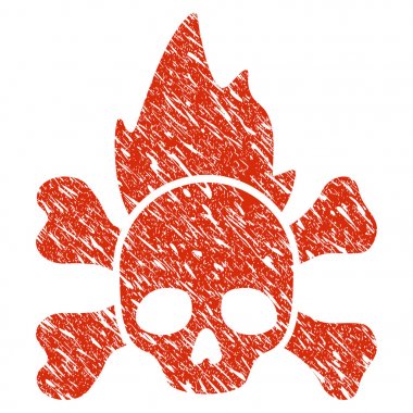 Cehennem ateşi simgesi Grunge filigran