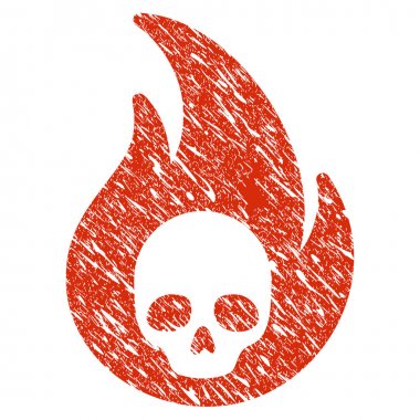 Cehennem ateşi simgesi Grunge filigran