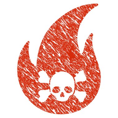 Cehennem ateşi simgesi Grunge filigran