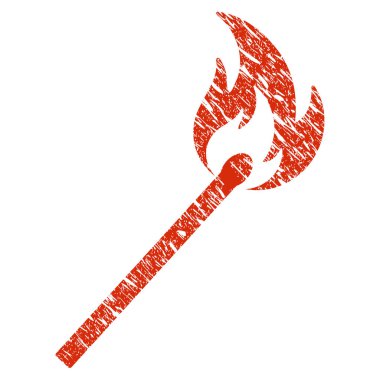 Maç ateş simgesi Grunge filigran