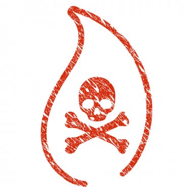 Ölümlü alev simgesi Grunge filigran