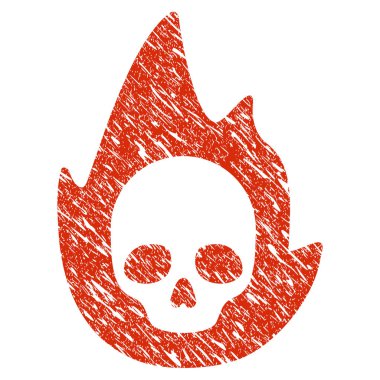 Ölümlü alev simgesi Grunge filigran