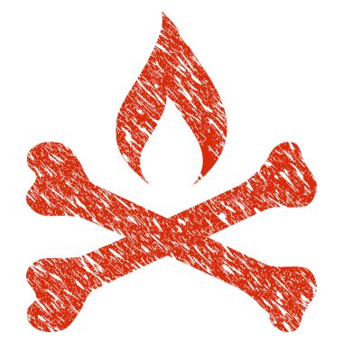 Ölümlü ateşleme simgesi Grunge filigran