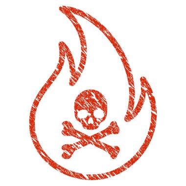 Toksik yangın simgesi Grunge filigran