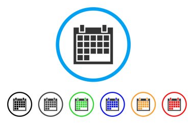 Takvim yuvarlak simge