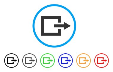 Çıkış yuvarlak simge