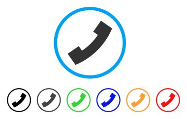 Telefon alıcı yuvarlak simgesi