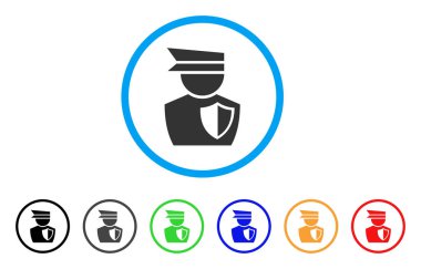 Polis memuru yuvarlak simge