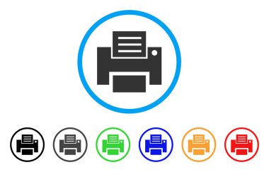 Yazdırma yuvarlak simge