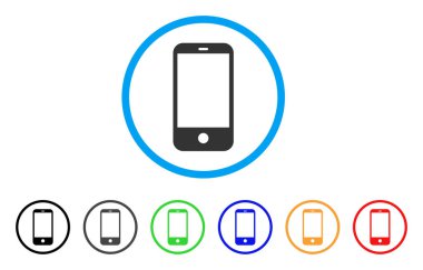 Smartphone yuvarlak simge