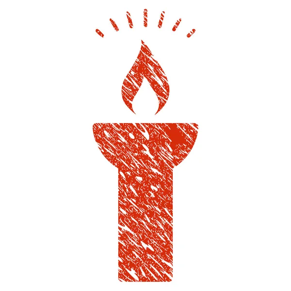 Fire Torch licht pictogram Grunge watermerk — Stockvector