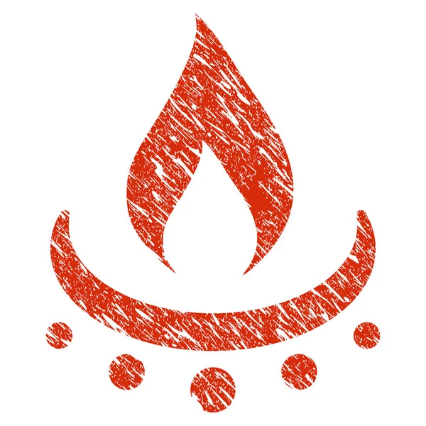 Gaz yakıcı alev simgesi Grunge filigran Jet