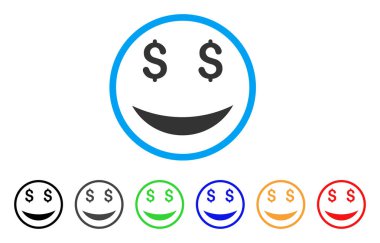 Milyoner gülümseme yuvarlak simge