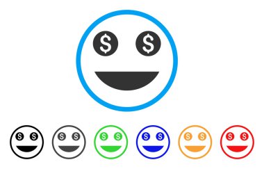 Para gülümseme yuvarlak simge