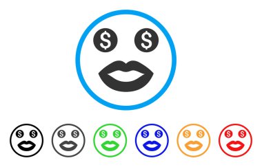 Fahişe gülümseme yuvarlak simge