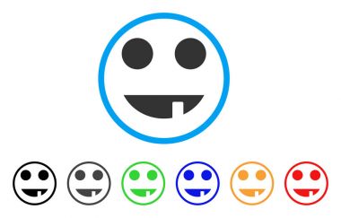 Cadı gülümseme yuvarlak simge