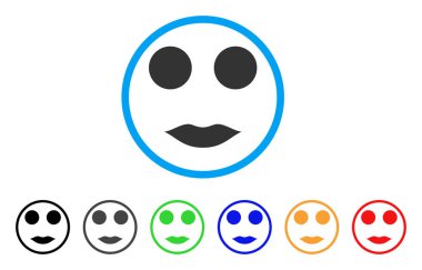 Kadın gülümseme yuvarlak simge