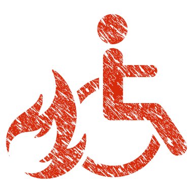 Hasta simgesi Grunge filigran yanmak