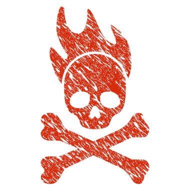 Ölüm ateş simgesi Grunge filigran