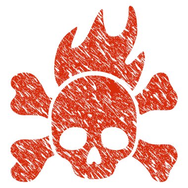 Ölüm ateş simgesi Grunge filigran