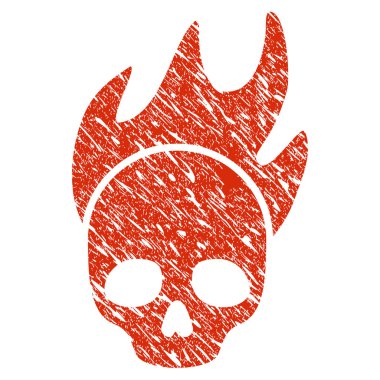 Ölüm ateş simgesi Grunge filigran