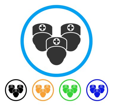 Danışma doktor grup simgesi yuvarlak