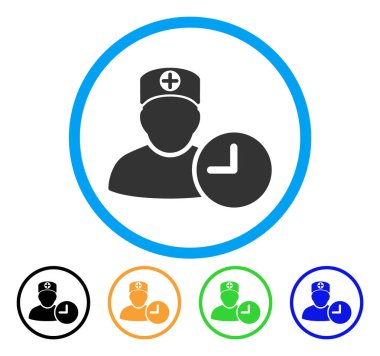 Doktor randevu Saat simgesi yuvarlak