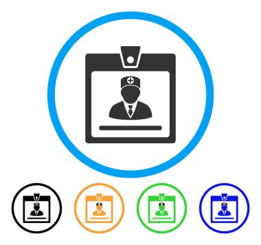 Doktor rozet simge yuvarlak