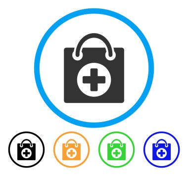 İlk yardım yuvarlak simge