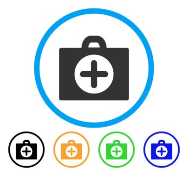 İlk yardım yuvarlak simge