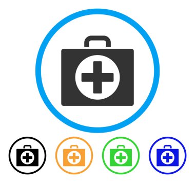 İlk yardım yuvarlak simge