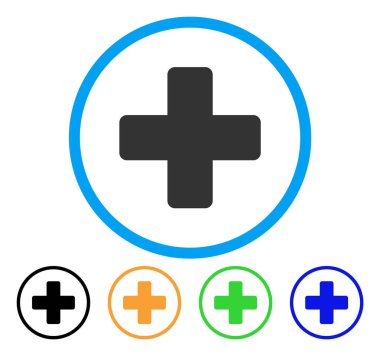 Tıbbi yuvarlak simge çapraz