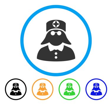 Tıbbi hemşire simgesi yuvarlak