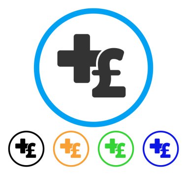 Tıbbi Lirası iş simge yuvarlak