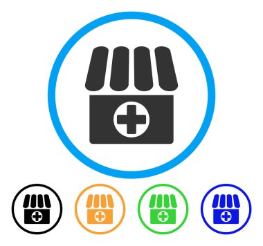 Tıbbi Dükkanı yuvarlak simge