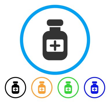 İlaç Phial yuvarlak simge