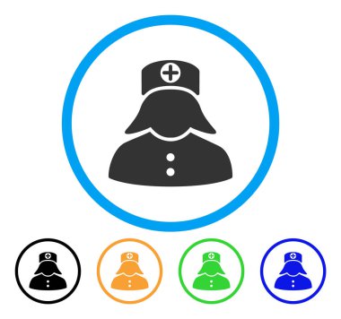 Hemşire yuvarlak simge