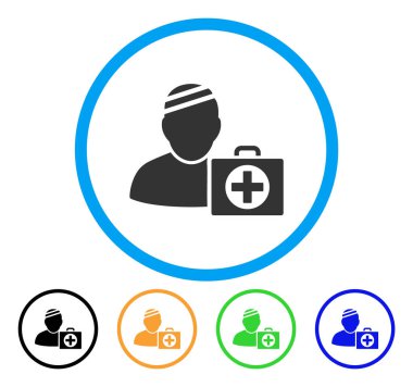 Hasta ilk yardım büyük yuvarlak simge