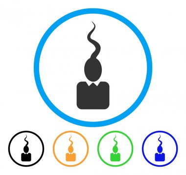 Sperm kişi yuvarlak simge