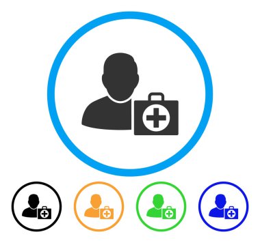 Kullanıcı ilk yardım yuvarlak simge