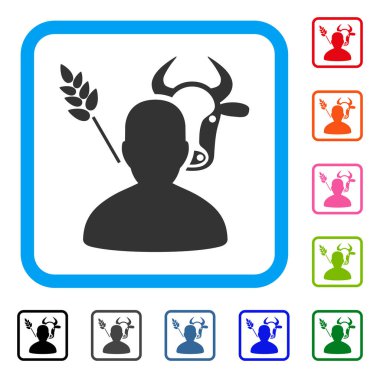 Çiftçi simgesi çerçeveli