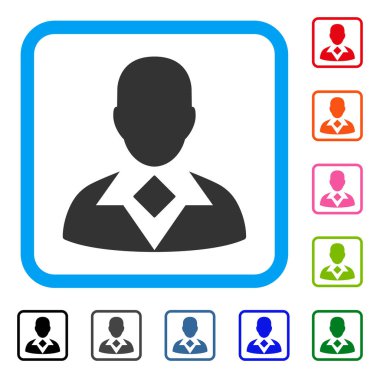 Adam simgesi çerçeveli